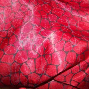 Vintage Square Scarf 21"x21" Red Black